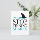 STOPP FINNING SHARKS POSTKARTE (Stehend Vorderseite)
