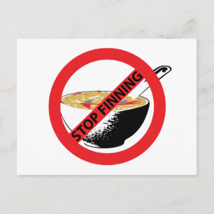 STOPP FINNING SHARKS POSTKARTE