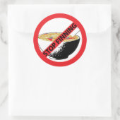 STOPP FINNING SHARKS RUNDER AUFKLEBER (Tasche)