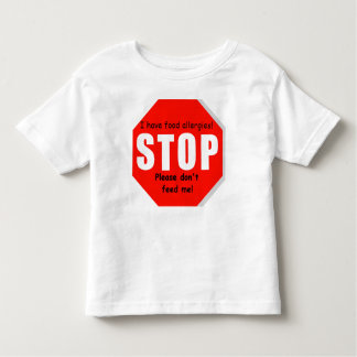 Stopp Food Allergien Kinderhemd Kleinkind T-shirt