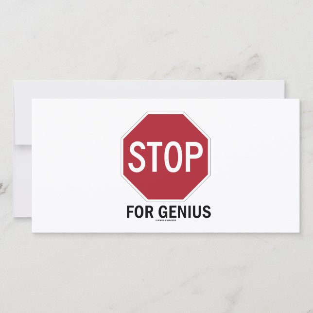 Stopp For Genius (Stopp Sign) (Vorderseite)