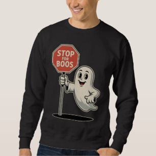 Stopp für Boos Halloween Ghost-Sicherheitsüberwach Sweatshirt
