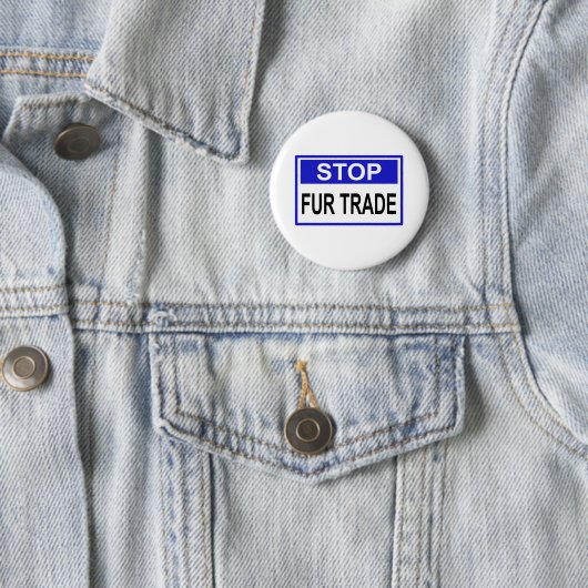 Stopp Fur Trade Blue Schild Button (Beispiel)
