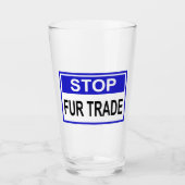 Stopp Fur Trade Blue Schild Glas (Vorderseite)