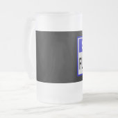 Stopp Fur Trade Blue Schild Mattglas Bierglas (Vorderseite Links)