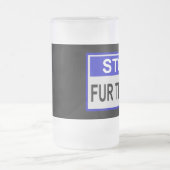 Stopp Fur Trade Blue Schild Mattglas Bierglas (Mittel)