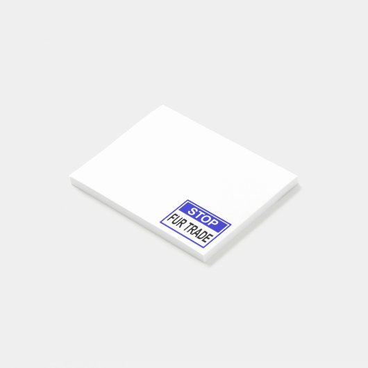 Stopp Fur Trade Blue Schild Post-it Klebezettel (angewinkelt)