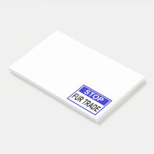 Stopp Fur Trade Blue Schild Post-it Klebezettel