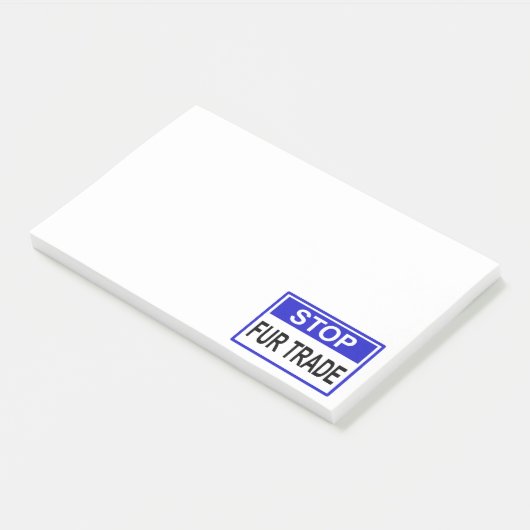 Stopp Fur Trade Blue Schild Post-it Klebezettel (angewinkelt)