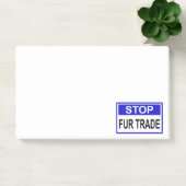 Stopp Fur Trade Blue Schild Post-it Klebezettel (Büro)