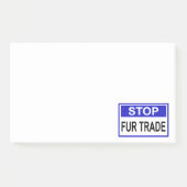 Stopp Fur Trade Blue Schild Post-it Klebezettel (Vorderseite)