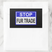Stopp Fur Trade Blue Schild Rechteckiger Aufkleber (Tasche)