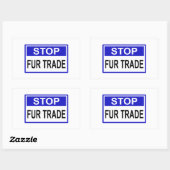 Stopp Fur Trade Blue Schild Rechteckiger Aufkleber (Blatt)
