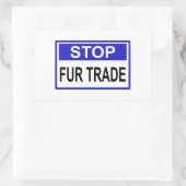 Stopp Fur Trade Blue Schild Rechteckiger Aufkleber (Tasche)