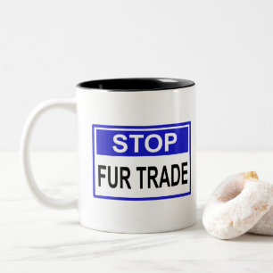 Stopp Fur Trade Blue Schild Zweifarbige Tasse