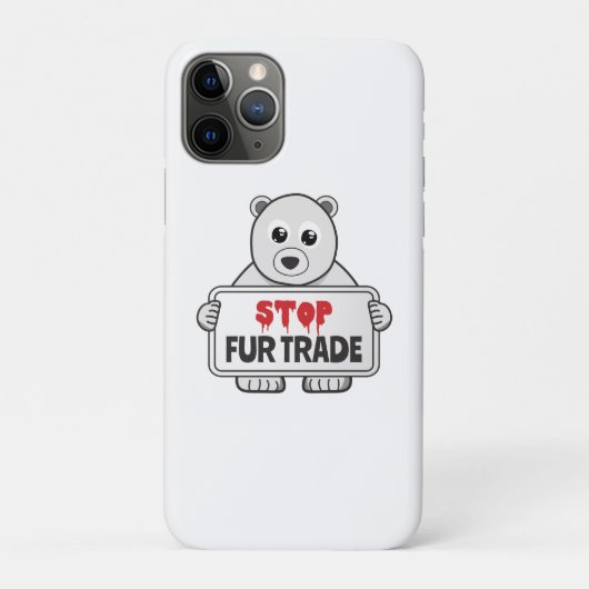 Stopp Fur Trade Sad Polar Bär Case-Mate iPhone Hülle (Rückseite)