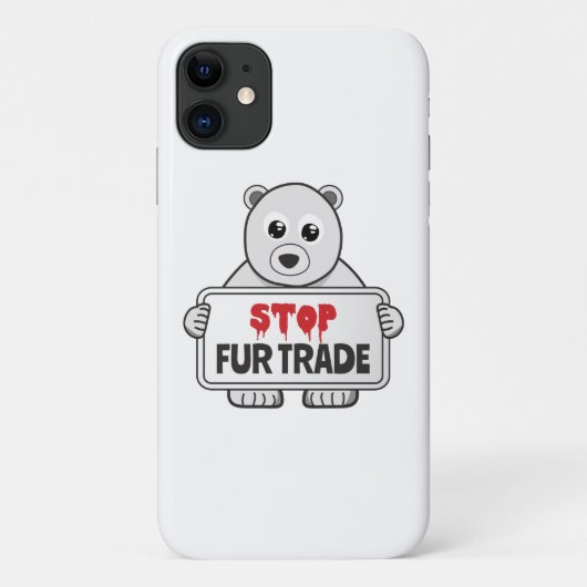 Stopp Fur Trade Sad Polar Bär Case-Mate iPhone Hülle (Rückseite)
