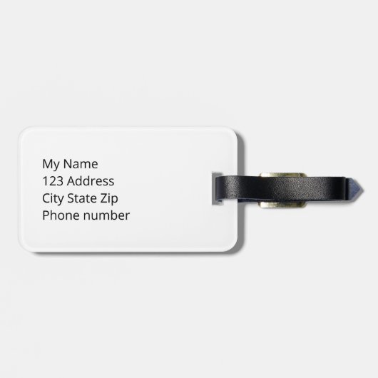 Stopp Fur Trade Sad Polar Bär Gepäckanhänger (Rückseite horizontal)