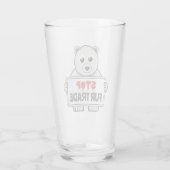 Stopp Fur Trade Sad Polar Bär Glas (Rückseite)