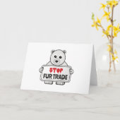 Stopp Fur Trade Sad Polar Bär Karte (Gelbe Blume)