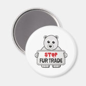 Stopp Fur Trade Sad Polar Bär Magnet (Vorderseite/Rückseite)