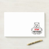 Stopp Fur Trade Sad Polar Bär Post-it Klebezettel (Auf Schreibtisch)