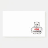 Stopp Fur Trade Sad Polar Bär Post-it Klebezettel (Vorderseite)