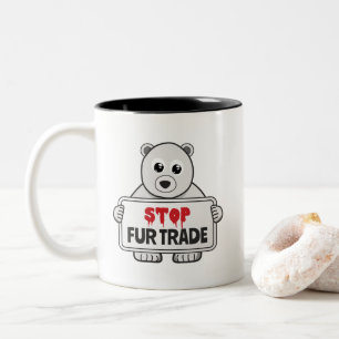 Stopp Fur Trade Sad Polar Bär Zweifarbige Tasse