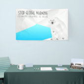 Stopp Global Warming Polar Bear and Cube Banner (Messeveranstaltung)