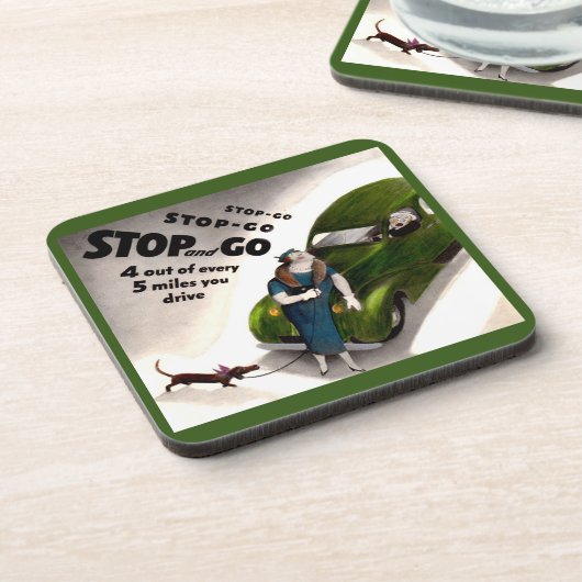 Stopp, Go, aber schlage die fette Dame oder ihren  Getränkeuntersetzer (Linke Seite)