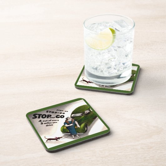 Stopp, Go, aber schlage die fette Dame oder ihren  Getränkeuntersetzer (Rechte Seite)