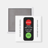 Stopp Go Saubere Geschirrspülmaschine Magnet (Vorderseite/Rückseite)