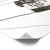 Stopp Go Stoplight Street Light B&W Poster (Ecke)