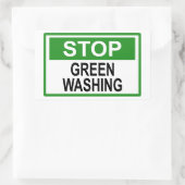 Stopp Greenwaschen Signer T - Shirt Rechteckiger Aufkleber (Tasche)
