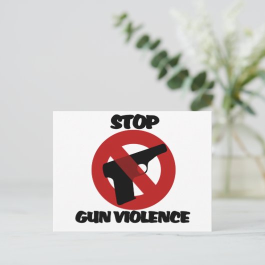 Stopp-Gun-Gewalt Postkarte (Stehend Vorderseite)