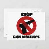 Stopp-Gun-Gewalt Postkarte (Vorne/Hinten)