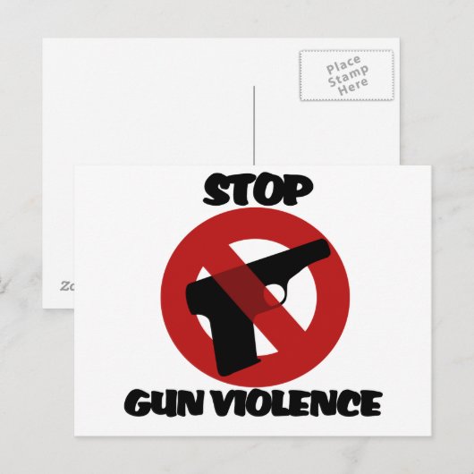 Stopp-Gun-Gewalt Postkarte (Vorne/Hinten)