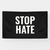 Stopp Hass Schwarz-Weiß Banner (Horizontal)