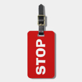 STOPP helle Red Luggage Tags Gepäckanhänger (Vorderseite vertikal)