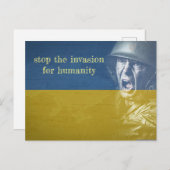 Stopp Invasion in ukraine Feiertagspostkarte (Vorne/Hinten)