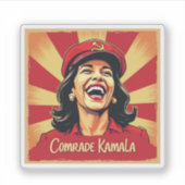 Stopp Kamunism Harris Walz 2024 Comrade Kamala Aufkleber (Vorderseite)