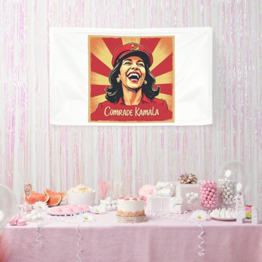 Stopp Kamunism Harris Walz 2024 Comrade Kamala Banner (Party)