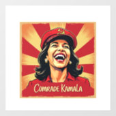 Stopp Kamunism Harris Walz 2024 Comrade Kamala Fensteraufkleber (Blatt)