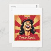 Stopp Kamunism Harris Walz 2024 Comrade Kamala Postkarte (Vorne/Hinten)