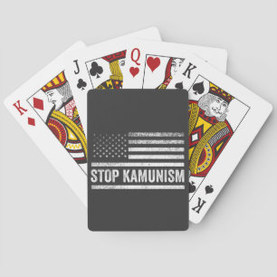 Stopp Kamunism Harris Walz 2024 Comrade Kamala Spielkarten