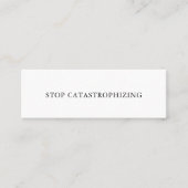 STOPP KATASTROPHIZING Self Talk Mini Card Nr. 7 Mini Visitenkarte (Vorderseite)