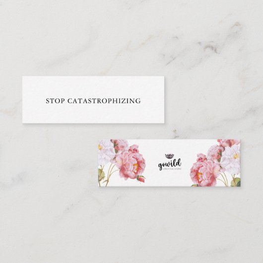 STOPP KATASTROPHIZING Self Talk Mini Card Nr. 7 Visitenkarte (Vorne/Hinten)