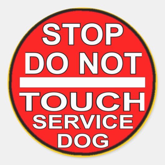 Stopp - Keine Touch Runder Aufkleber (Vorderseite)