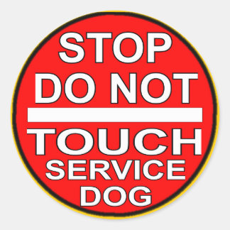 Stopp - Keine Touch Runder Aufkleber