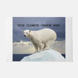 STOPP KLIMAWANDEL JETZT! Polar Bear Fußmatte